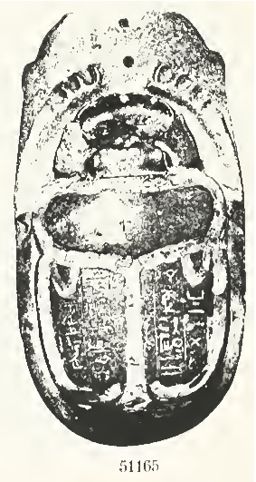 8. Heart Scarab of Yuya(?), photo from Quibell, The Tomb of Yuaa and Thuiu, 1908, pl. 49.