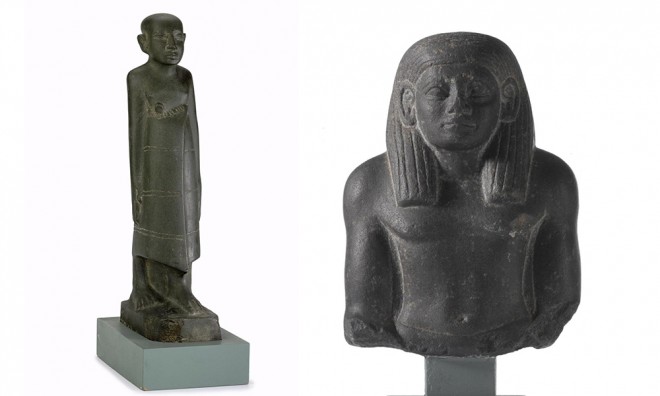 Private stone statuary dating to the Middle Kingdom [A.1952.158 and A.1965.8] © National Museums Scotland